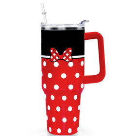 Sxdcfrs Cartoon Mouse Tumbler with lid and straw keeps beverages at temperature