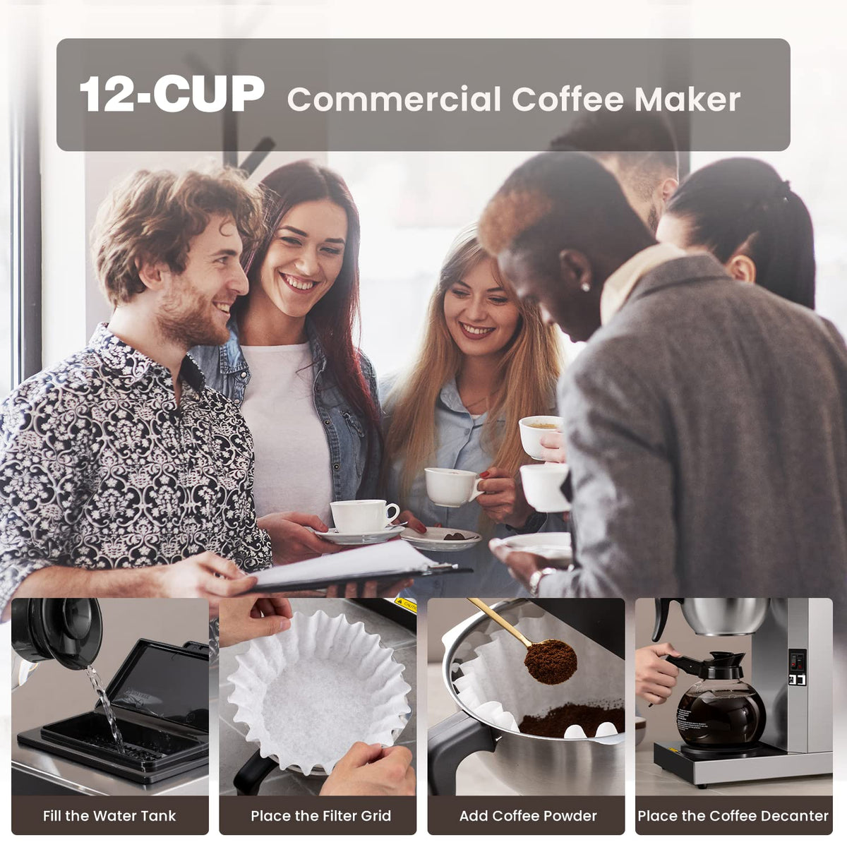 SYBO SF-CB-2GA dual warmers top view highlighting uninterrupted coffee service.