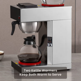 SYBO SF-CB-2GA glass carafes configuration for continuous serving.