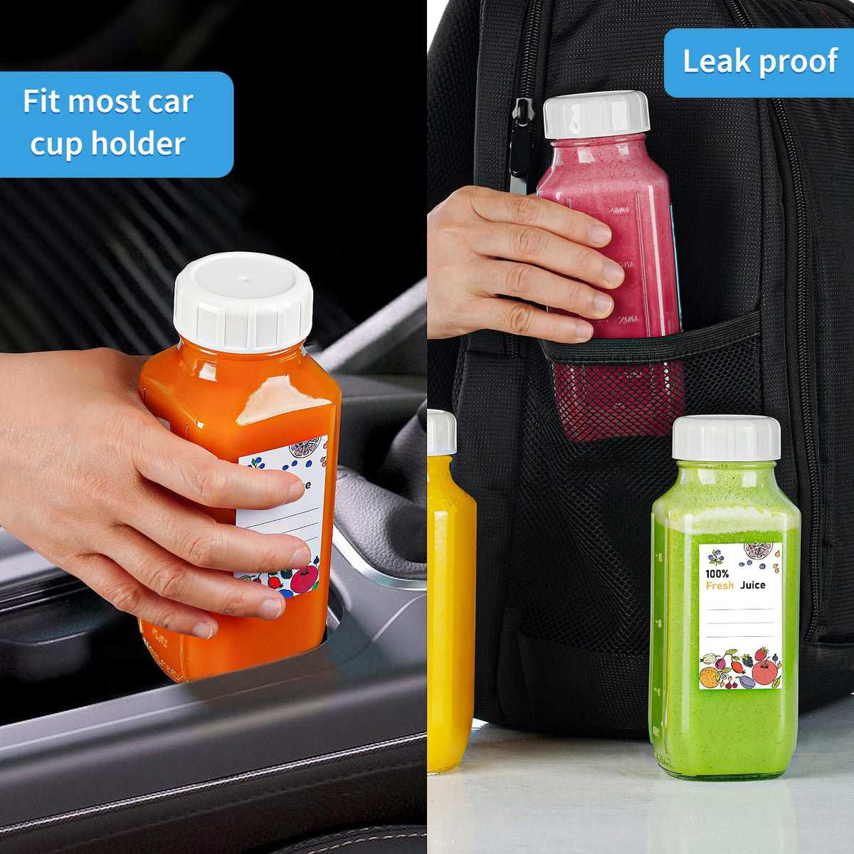 Syntic BPA free and dishwasher safe glass bottles for everyday use