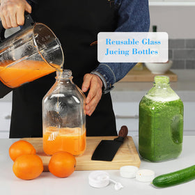 Syntic bottle with wide mouth and two pour spouts for controlled pouring.