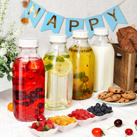 Syntic versatile glass bottles ideal for milk, honey, jam and more