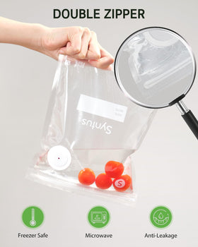 Syntus reusable zipper clip demonstrating easy resealing after use