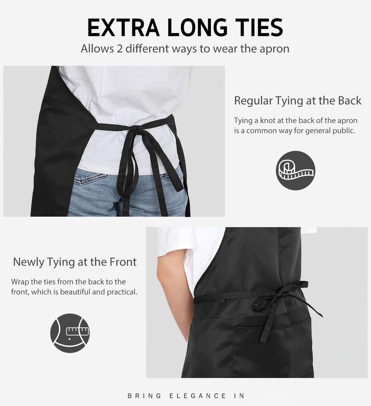 Syntus lightweight yet durable bib apron for daily tasks.