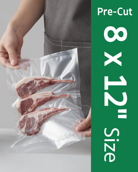 Syntus pre-cut vacuum bags 8x12 ready for quick packing