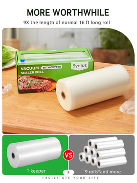 Syntus single-side embossed bag improves sealing and leak prevention.