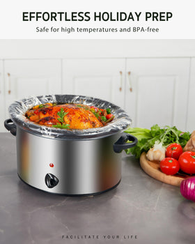 Syntus liner storage in fridge with slow cooker ready for meal prep