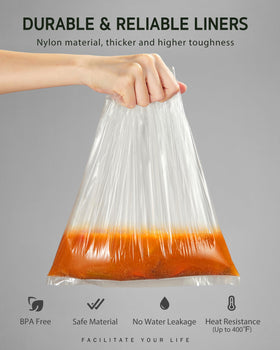Syntus nylon-blend material close-up shows strong, leak-resistant protection