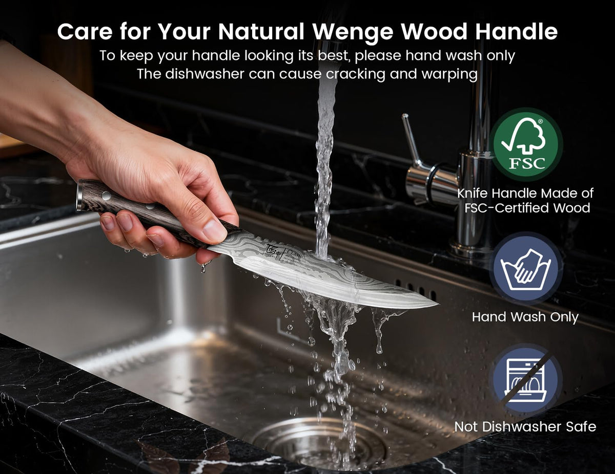 SYOKAMI non-slip grip design enhances control when handling wet foods.