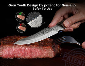 SYOKAMI set features non-slip gear-teeth for stable cutting when wet