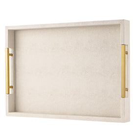 SYYSY stylish serving tray enhances tabletops and ottomans.