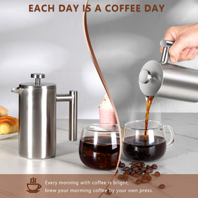 SZHETEFU double-wall insulation keeps coffee warm longer during travel