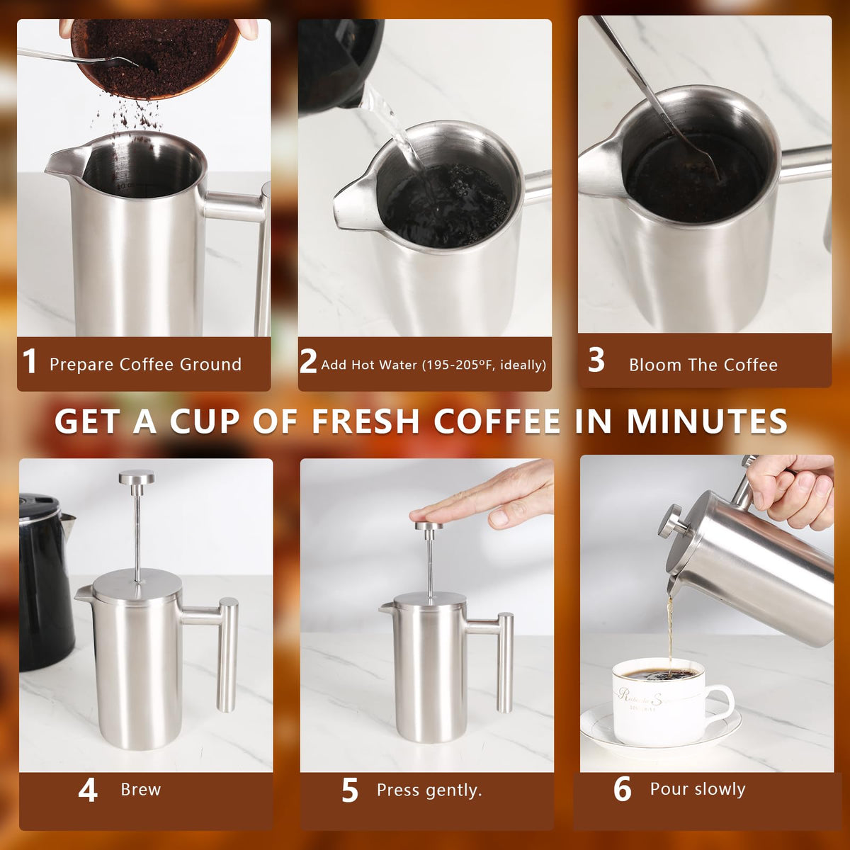 SZHETEFU travel-friendly design for camping and on-the-go coffee