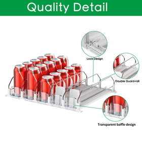 SZNLZQ drink organizer fridge pusher recycled plastic materials for durability.