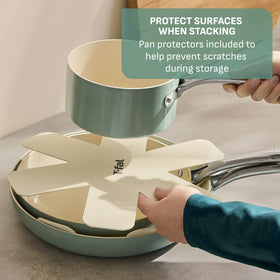 T-Fal Inspire 10-inch frypan with Thermo-Spot indicating perfect preheat.