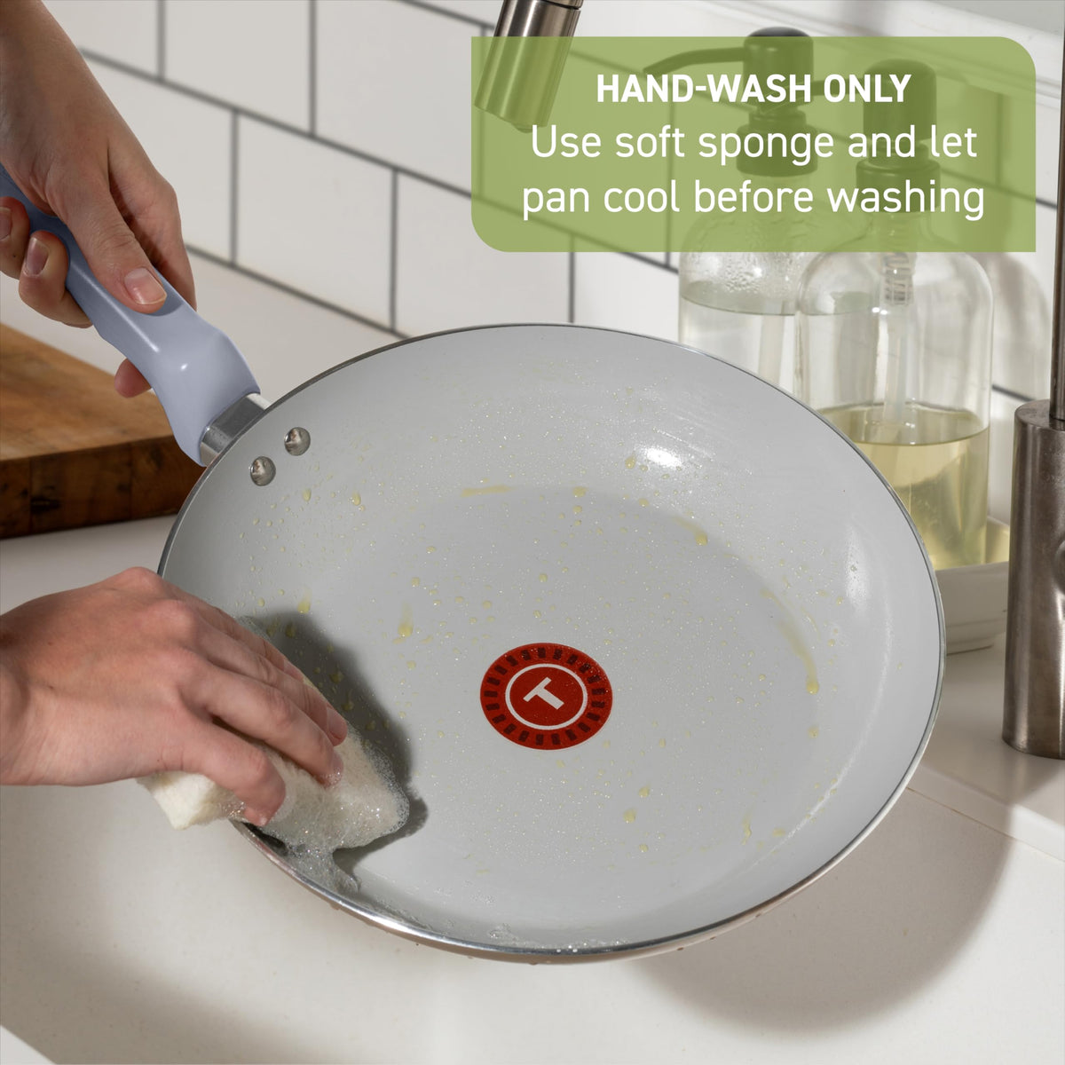 T-Fal Refresh ceramic set, oven safe up to 350°F for versatile use.