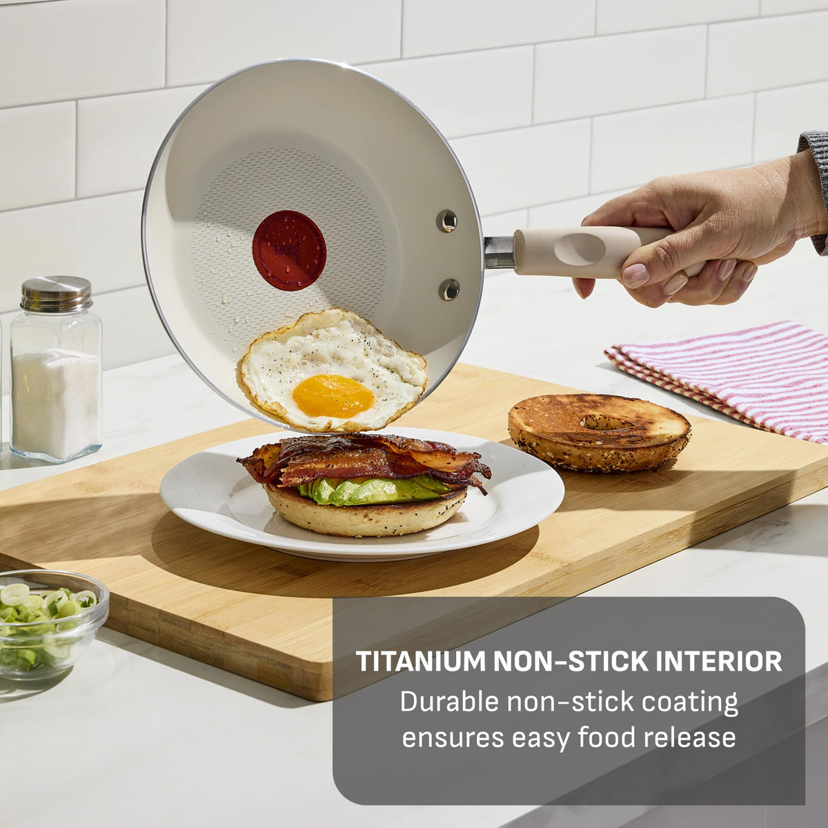 T-Fal Signature 7.75-inch frypan ideal for quick sauté tasks.