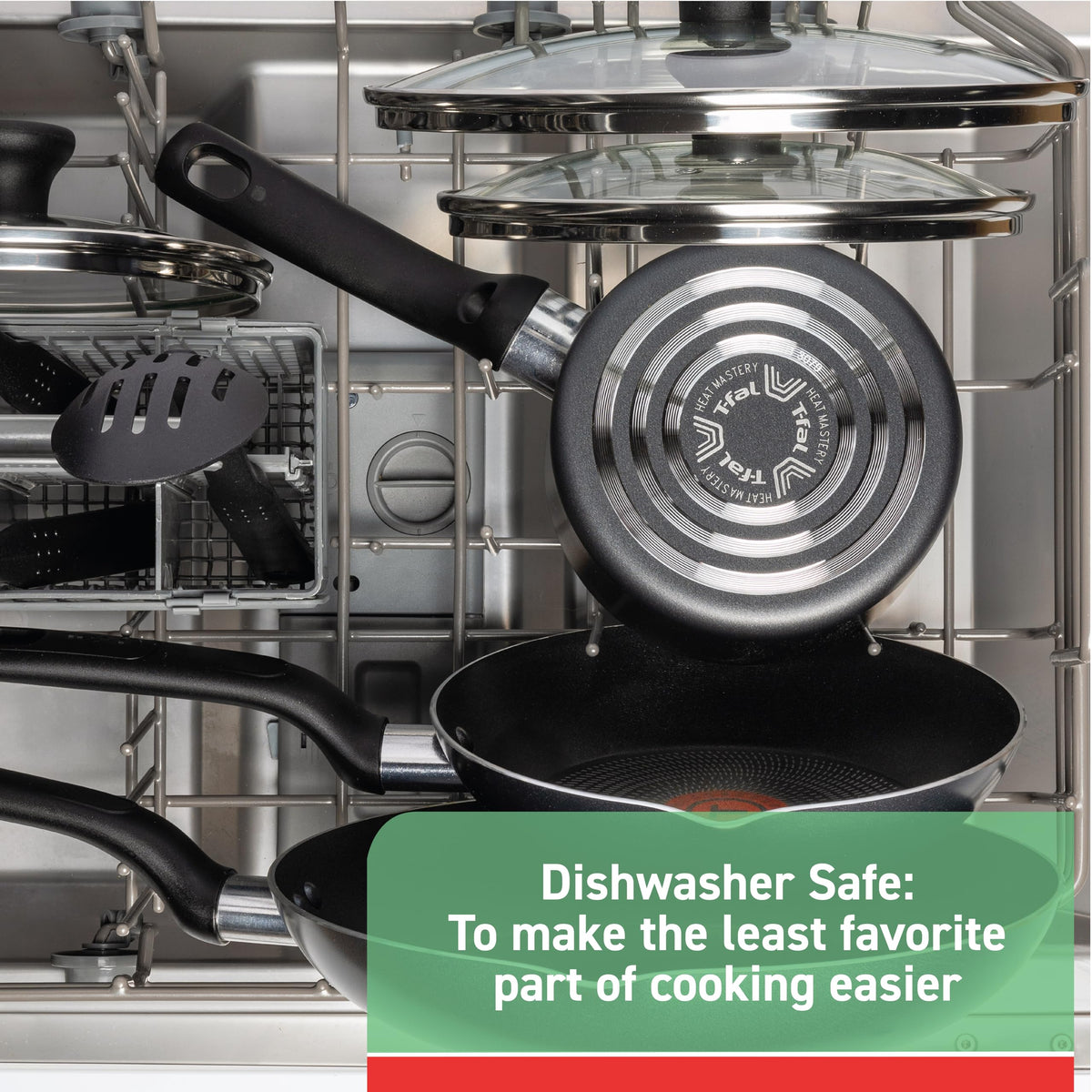 T-Fal Specialty nonstick handy pot is oven safe to 350°F for stovetop-to-oven finishing.