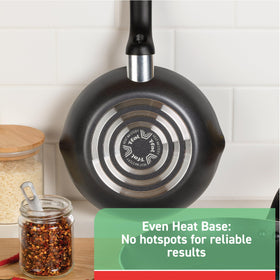 T-Fal Specialty nonstick handy pot even heat base ensures even temperature for consistent results.