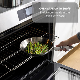 T-Fal stainless steel glass lids with vents for visibility
