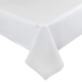 Tablecloths by Design size options fit rectangular and round tables