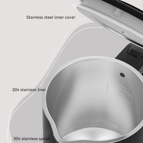 Tadcmey kettle with wide opening for easy filling and cleaning.
