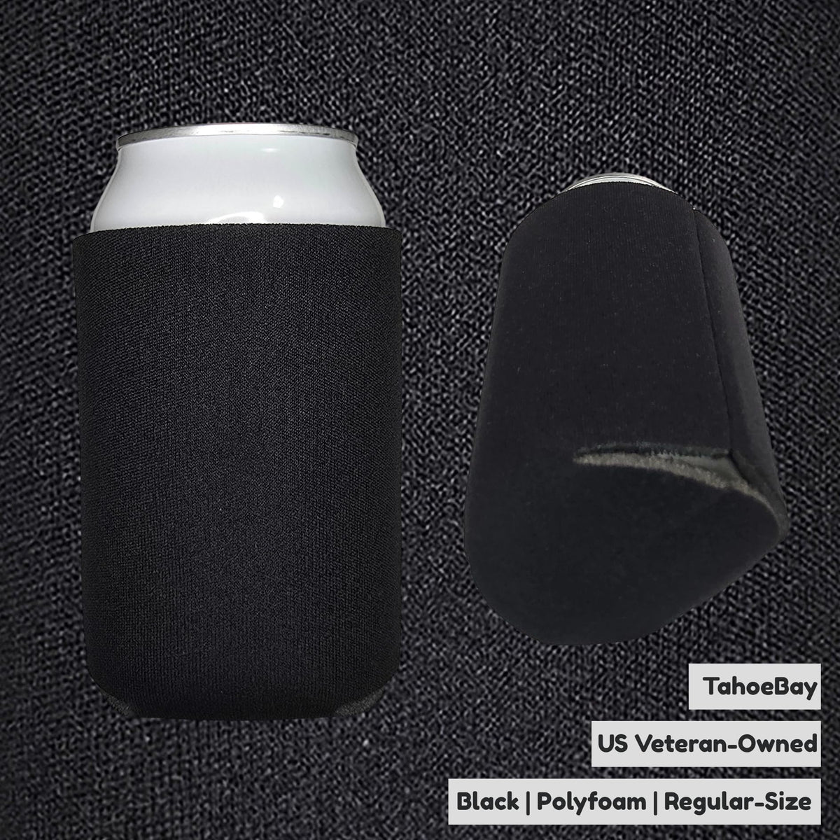 TahoeBay blank beer can cooler sleeve in white for personalized events