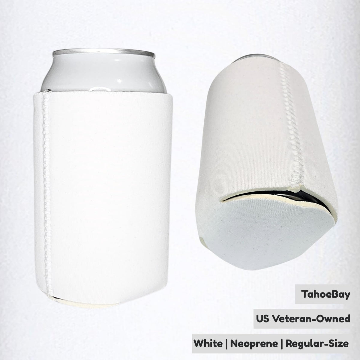 TahoeBay neoprene can cooler blanks in black for vinyl printing.