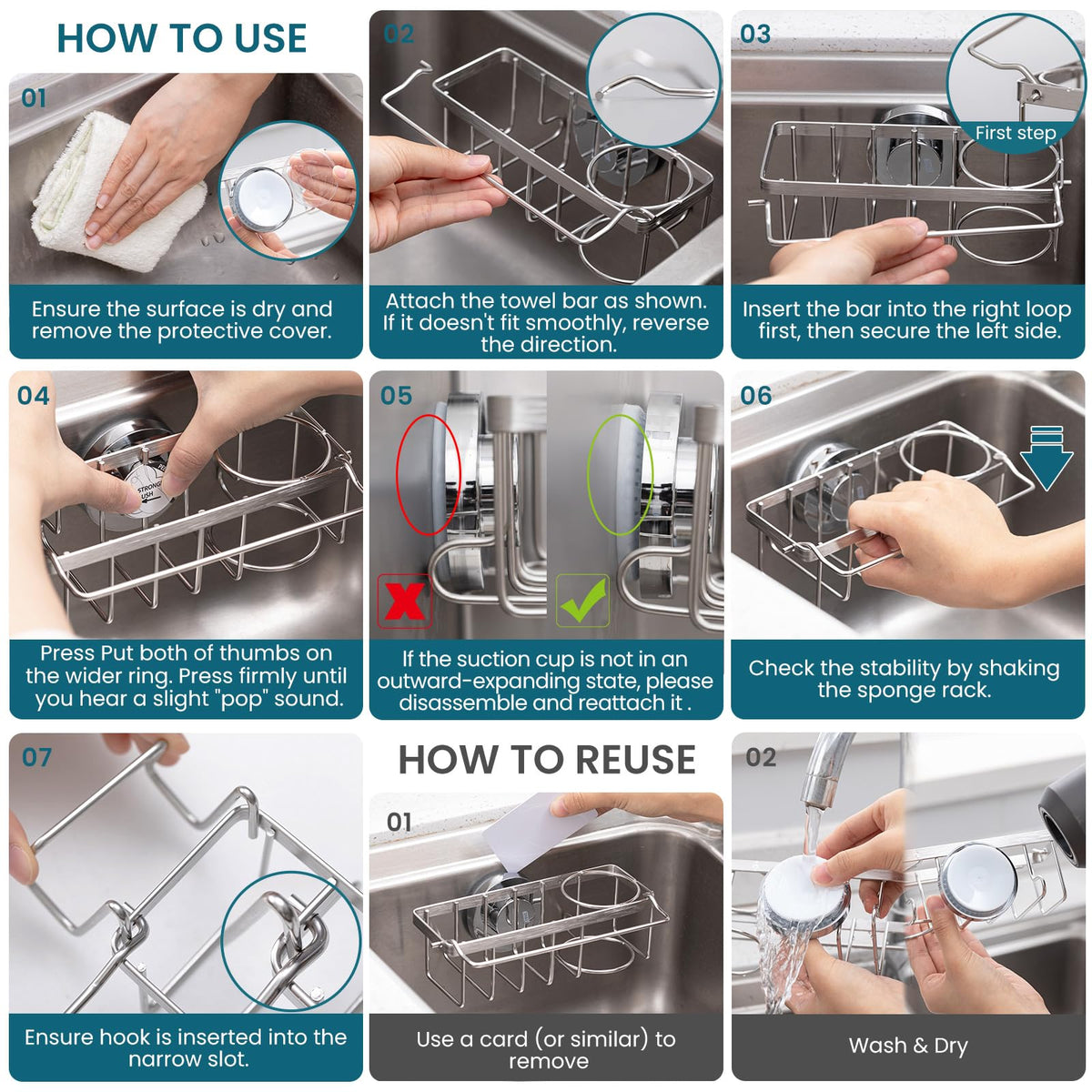 TAILI easy tool-free installation on smooth surfaces in seconds.