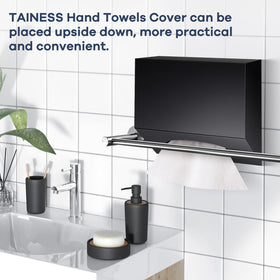 Bottom magnetic design enables easy towel box changes.