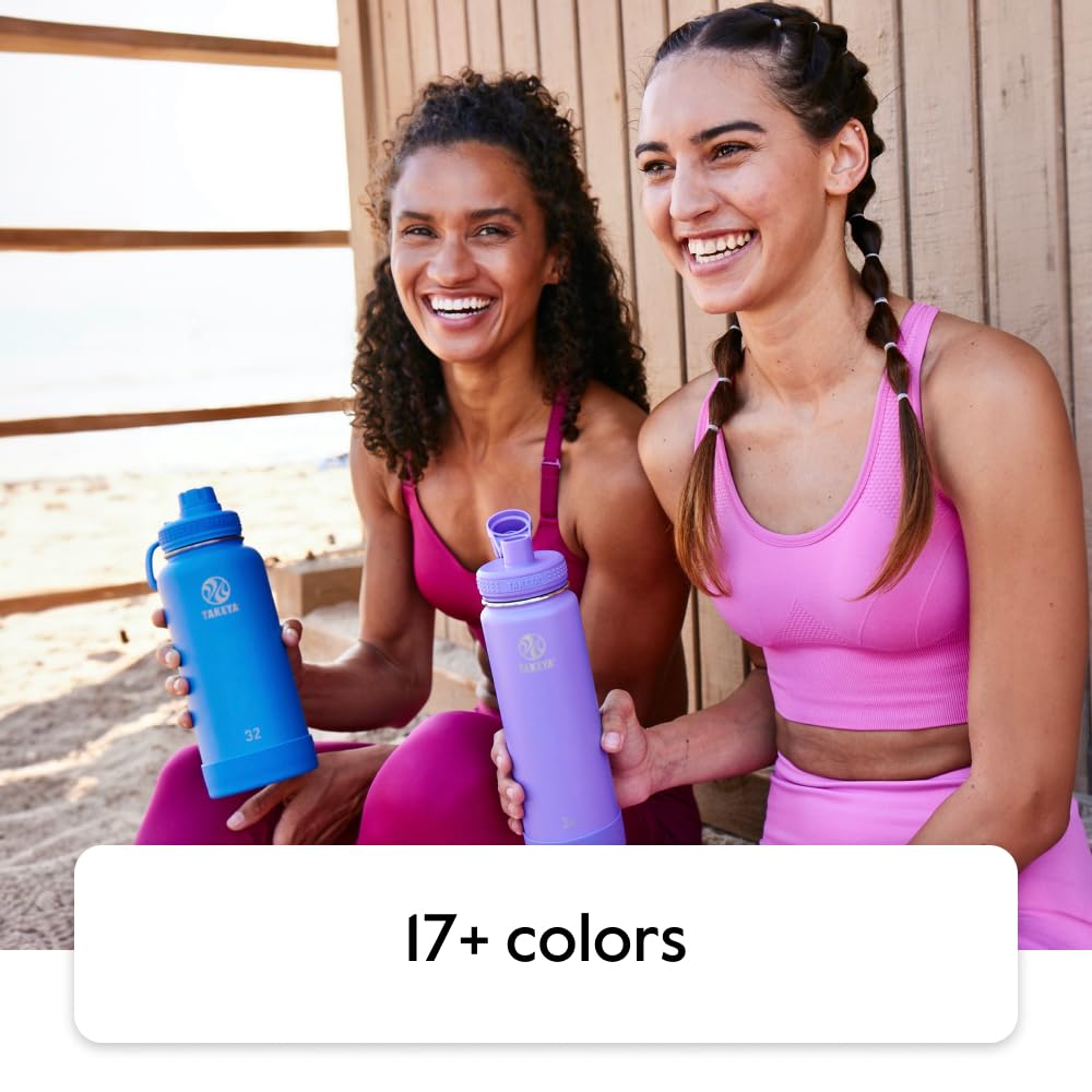 Takeya Actives 18oz bottle spout lid for easy one-handed sipping.