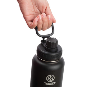 Powder-coated finish on Takeya Actives enhances grip and durability during activities.