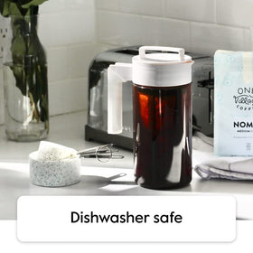 Takeya Deluxe dishwasher-safe symbol for quick, easy cleanup after brewing.
