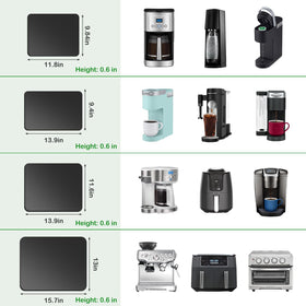 Taladad tray holds a coffee maker and air fryer for versatile kitchen use