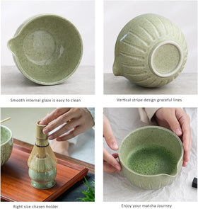 Tang Pin Matcha Set bamboo whisk delivers smooth foam for traditional whisking.