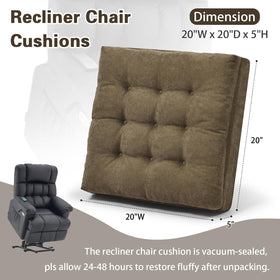 TANYOO cushion dimensions 20x20x5 providing targeted height for easier rising.