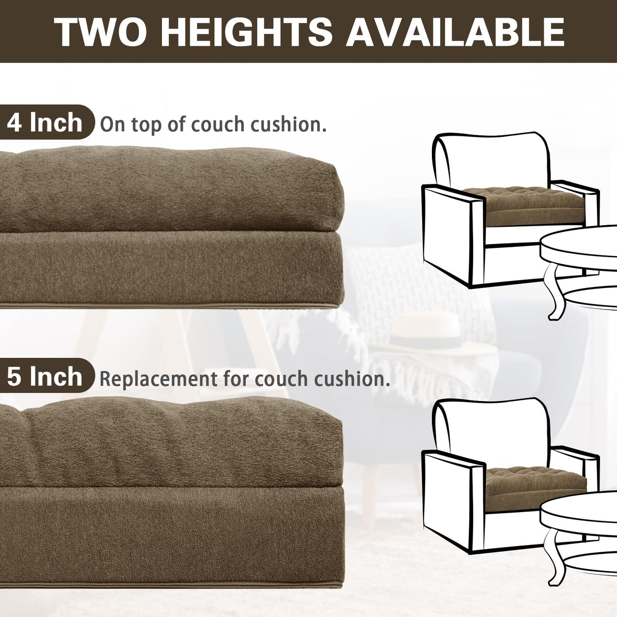 TANYOO cushion shown in vacuum-pack packaging for compact shipment.