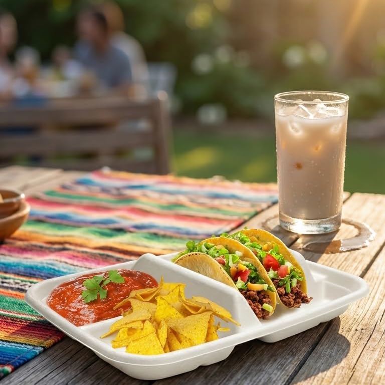 Tasty Taco serve set for taco bar showcases reliable, cleanup-friendly design.