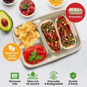 Tasty Taco biodegradable and compostable plates for eco-friendly events