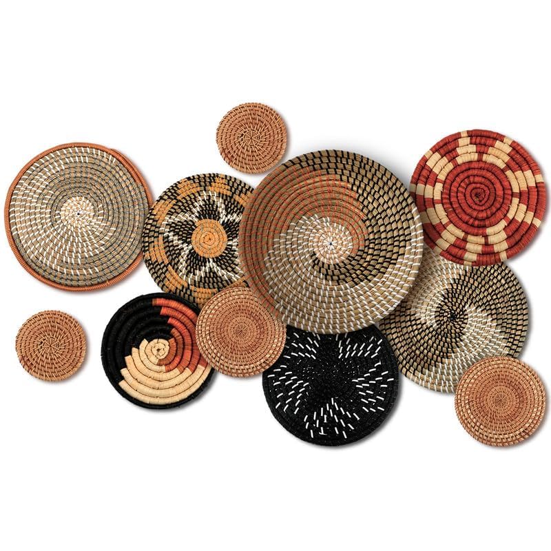 Tatuo woven bulrush wall basket adds texture and natural charm to living spaces