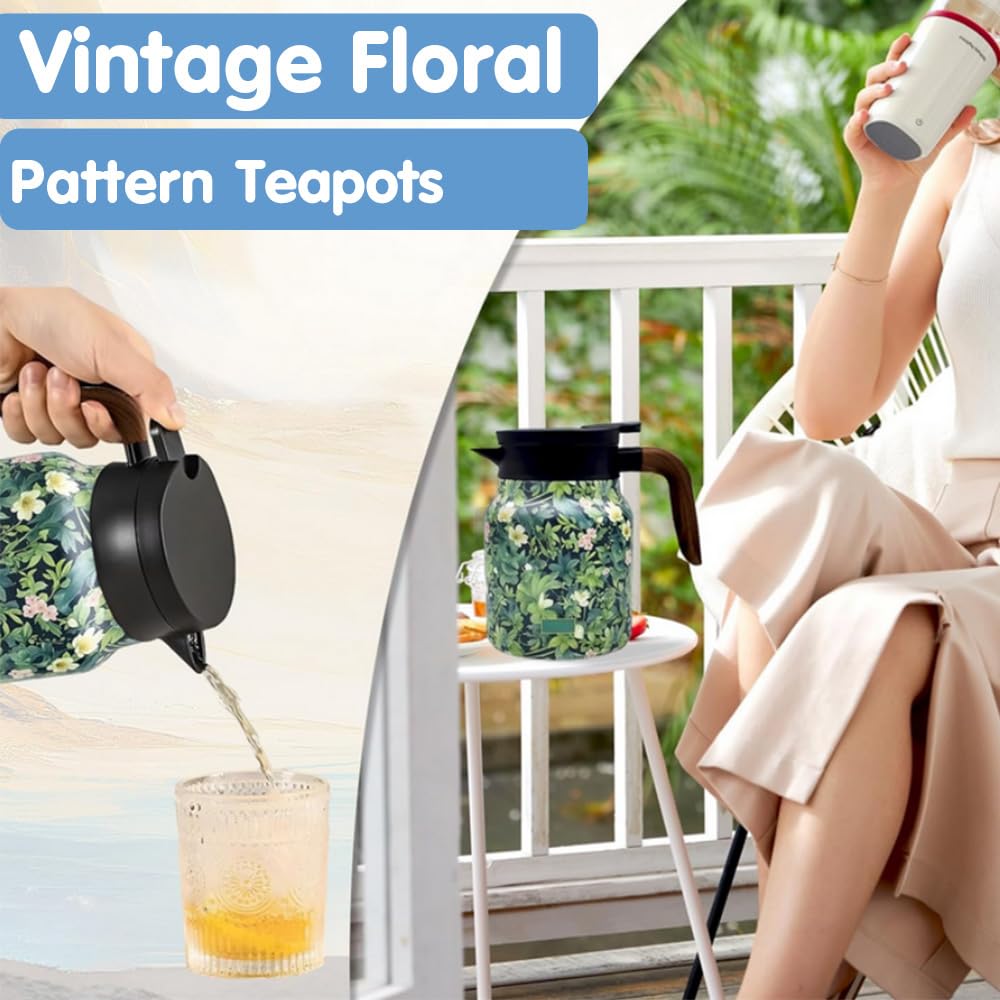 TBHAPY pink teapot includes a fine mesh filter for tea clarity.