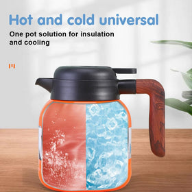 TBHAPY pink insulated teapot preserves heat and aroma during tea time.
