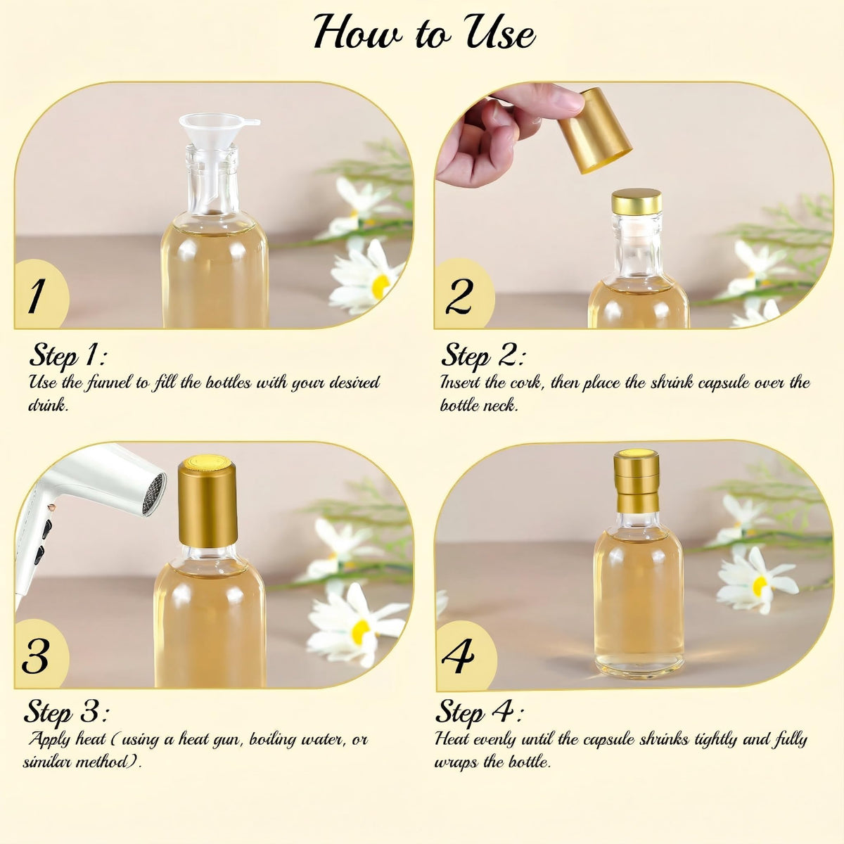 TBWIND vintage-style wedding favor bottle adds elegant, personalized touch