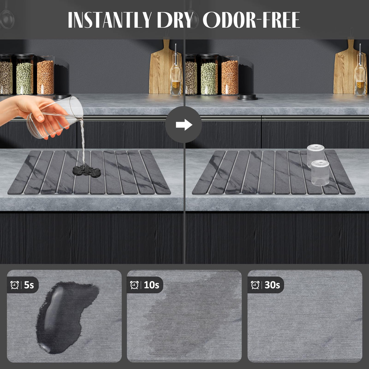 tdcokhe collapsible drying mat diatomaceous earth for easy storage after use