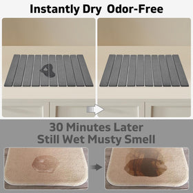 tdcokhe large stone drying mat for cups highlighting quick drying of glassware.