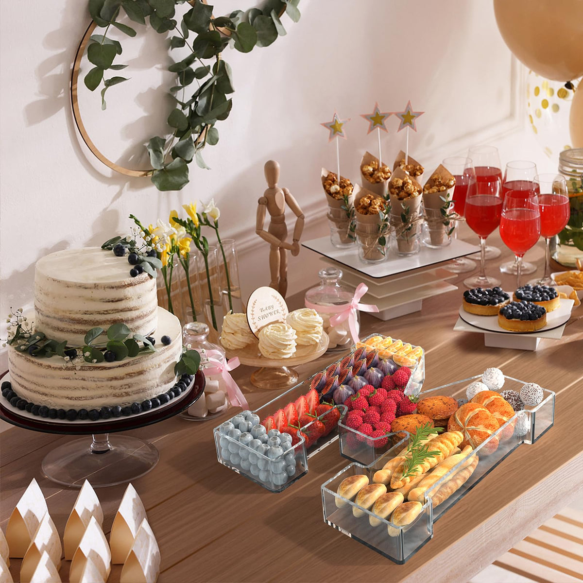 tdsuco transparent alphabet design enhances food presentation on any table