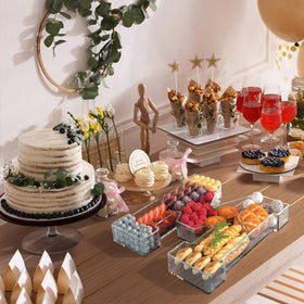 tdsuco transparent alphabet design enhances food presentation on any table