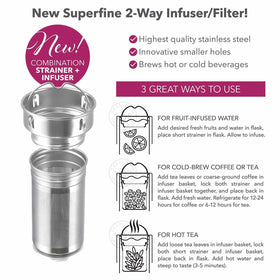 Teabloom Cosmopolitan stainless steel interior resists stains and odors