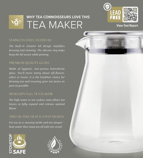 Silicone ring secures lid during brew and pour for easy handling