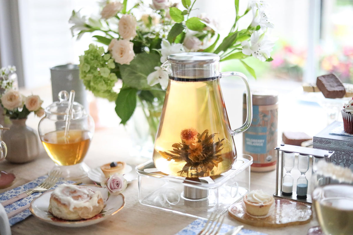 Teabloom One-Touch Tea Maker during steeping delivering full flavor